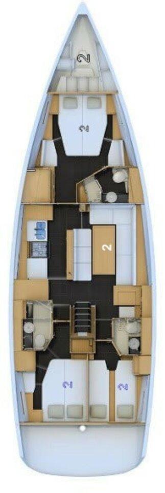 Jeanneau 54 - 3 cab. - Silvergirl, picture 2